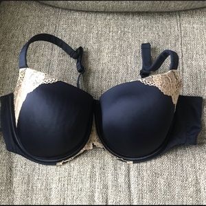 Cacique Navy Blue Push-Up Bra - Size 44D